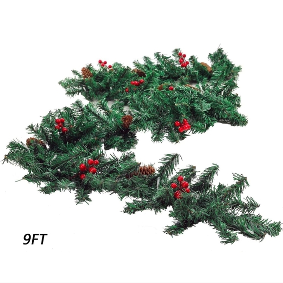 New Pre-lit Garland 9 Feet Indoor/Outdoor - Picture 11 of 11